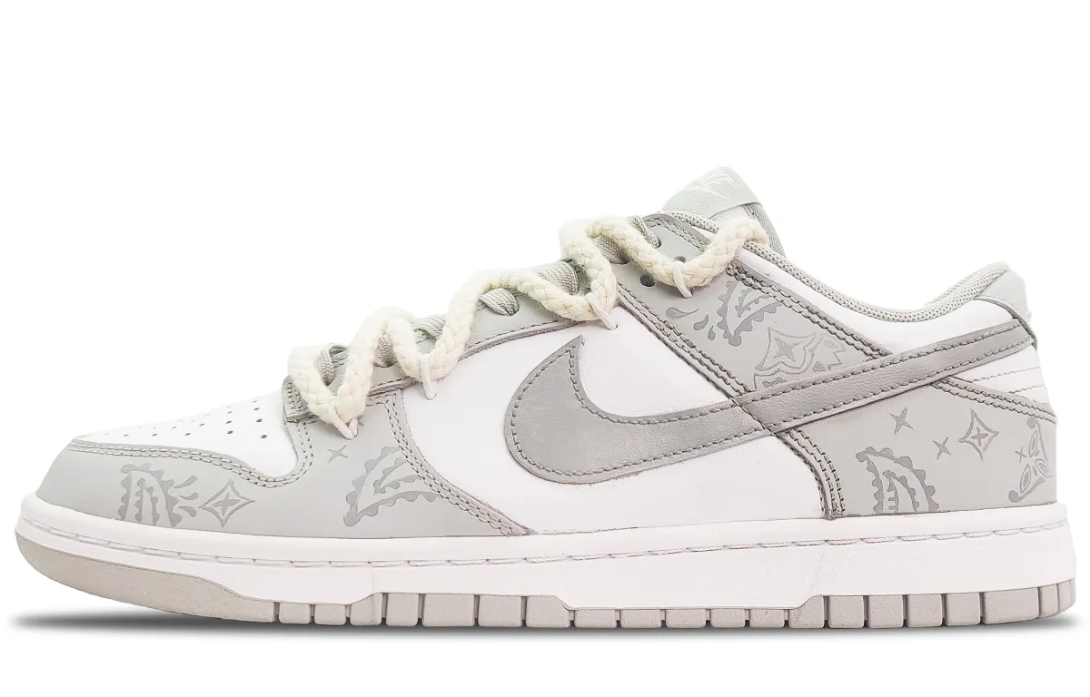 Nike Dunk Low top Skateboard Shoes Men's Gray White