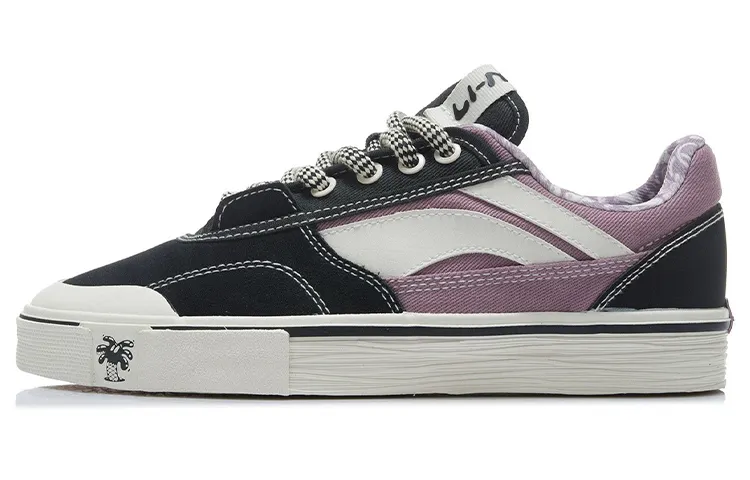Steven Harrington x Li Ning 50/50 Canvas Low top Skateboard Shoes Men's Gray Purple