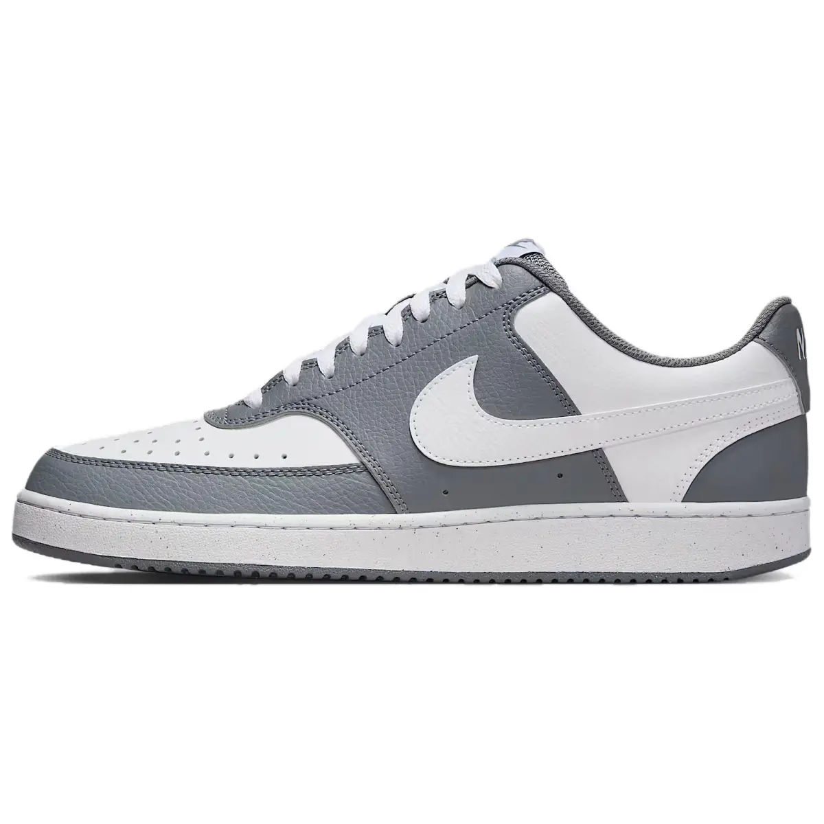 Nike Court Vision Low Synthetic Leather Slip Resistant Low top Skateboard Shoes Men's Gray