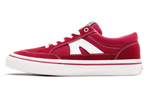 Vision Street Wear Stick Support Cushioning Slip Resistant Low top Skateboard Shoes Unisex Carmine