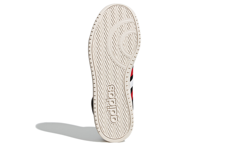 Мужские кроссовки adidas Hoops 2.0 (черно-красно-белые) — Чёрный / красный / белый — фото 5