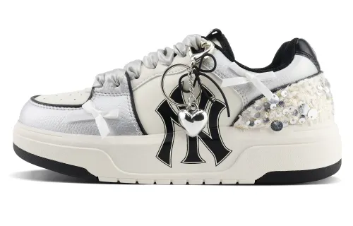 MLB Chunky Liner Low top Skateboard Shoes Unisex Silver White