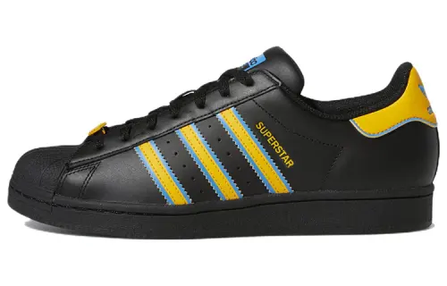Superstar Adidas Originals 'Black Gold Blue'