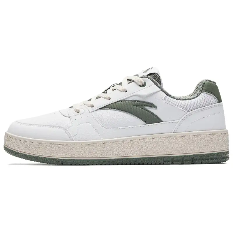 Anta Original 2 Abrasion Resistant Lightweight Low top Skateboard Shoes Women's White Green