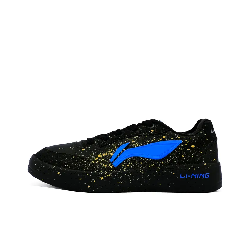 Li Ning Sycee V3 Abrasion Resistant Cushioning Low top Skateboard Shoes Men's Black Blue