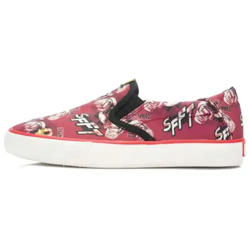 Li Ning Skateboard Shoes Women's Low Top Red/White
