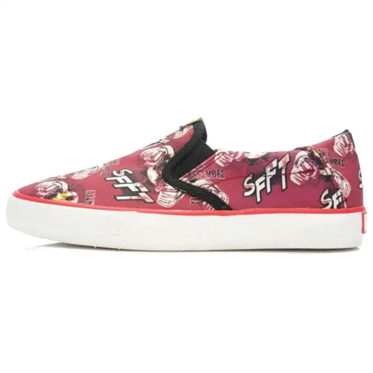 Li Ning Skateboard Shoes Women's Low Top Red/White
