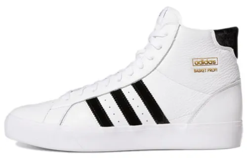 Adidas Originals Basket Profi Cozy Wear Resistant Skate Shoes White Black Unisex 'White Black'