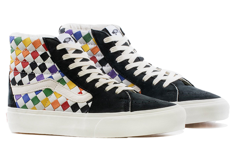 Кеды Vans SK8 VLT LX (разноцветные) — 彩虹编织棋盘格 — фото 3