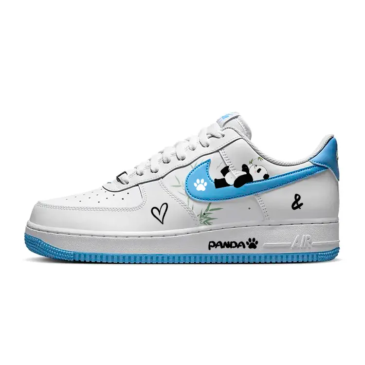 Nike Air Force 1 Skateboard Shoes Men's Low Top Blue/White