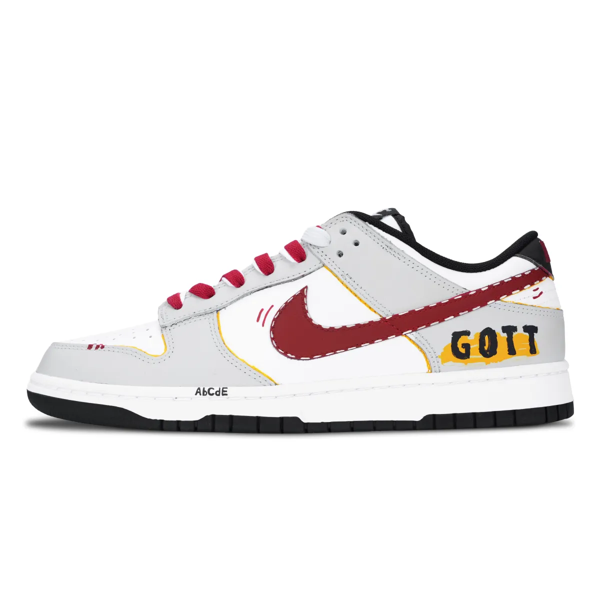 Nike Dunk Abrasion Resistant Low top Skateboard Shoes Men's Gray White