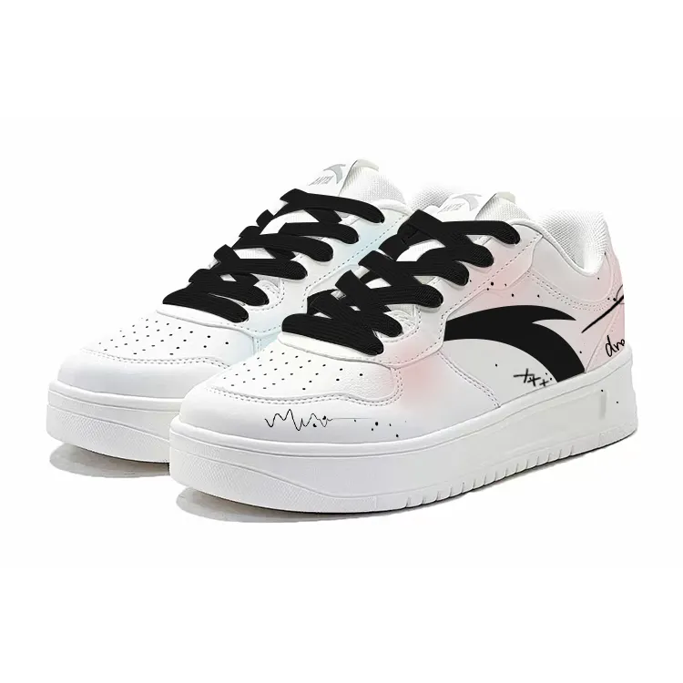Anta Low top Skateboard Shoes Unisex Blue Pink Mismatched