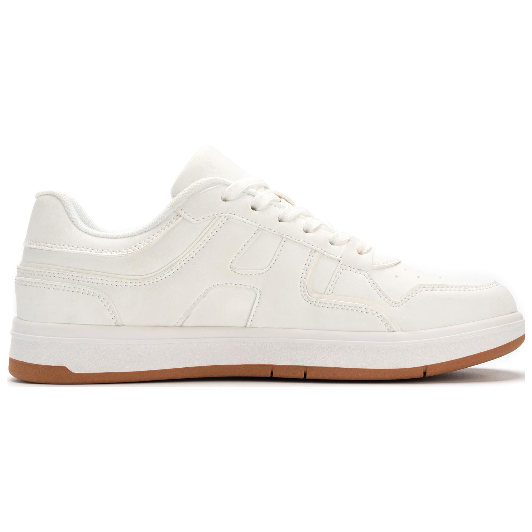HOGK Cushioning Abrasion Resistant Breathable Low top Skateboard Shoes Unisex White