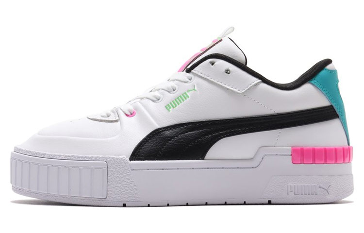 PUMA Cali Sport Casual Low top Skateboard Shoes Women's White Pink