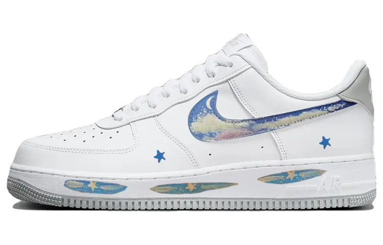 Nike Air Force 1 Skateboard Shoes Men's Low Top Blue/White