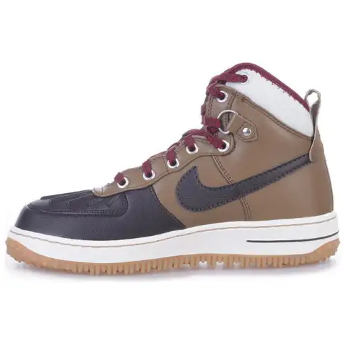 Nike Air Force 1 Round Tip Cushioning, Wear Resistant Mid top Skateboard Shoes Men's Amber
