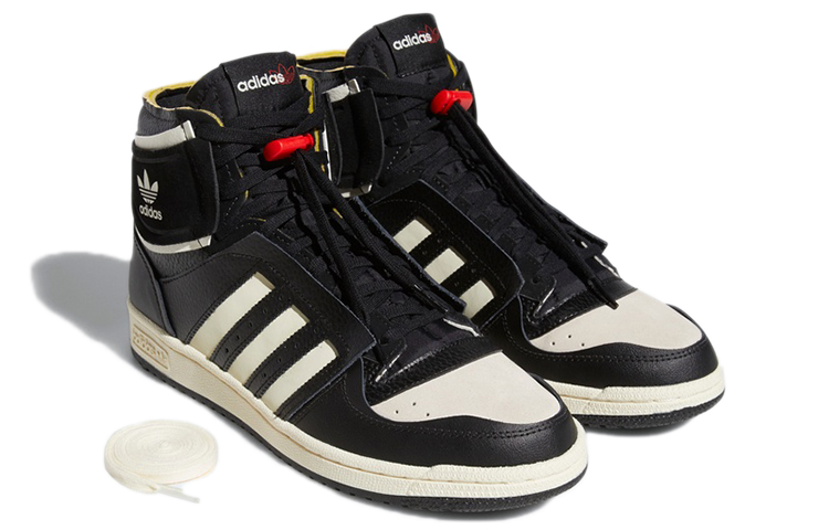 Высокие кеды adidas originals Top ten De (черно-бежевые) — 碳黑/米色 — фото 4