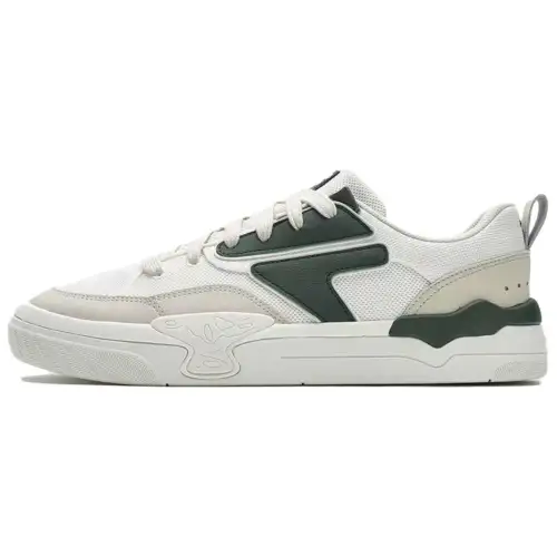 FILA FUSION Comfortable Balance Lightweight Breathable Low top Skateboard Shoes Men's White Beige Yellow