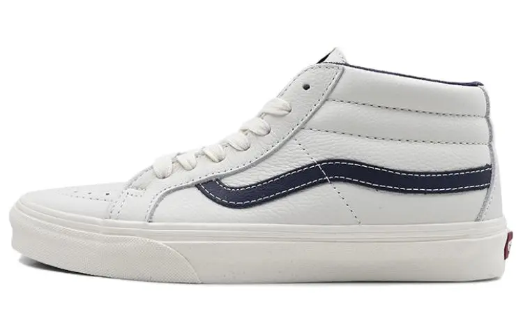 Vans Sk8 Mid Mid Top Casual Skate Shoes Unisex White Blue