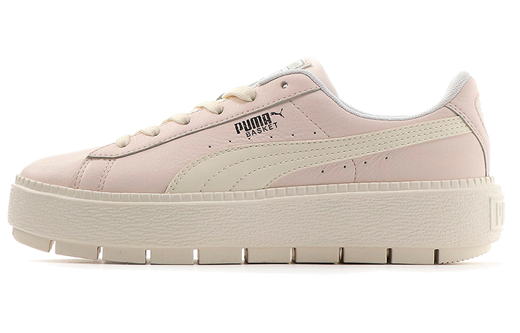 PUMA Platform Trace Skateboard Shoes Women's Low Top Khaki/Pink