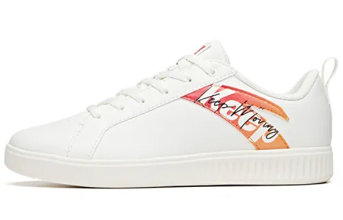 ANTA Skateboard Shoes Women's Low Top White Orange