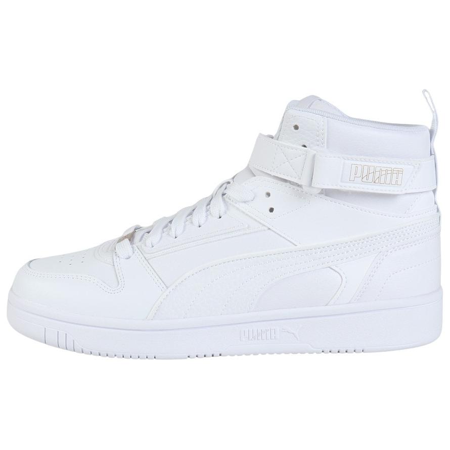 PUMA Rebound Joy Abrasion Resistant Mid top Skateboard Shoes Unisex White