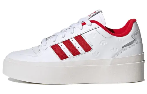 Adidas Forum Bonega 'Allover Debossed Trefoils White Scarlet' Women's