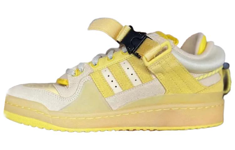 Bad Bunny x Adidas Originals FORUM Buckle Low Leather Abrasion Resistant Breathable Low top Skateboard Shoes Men's