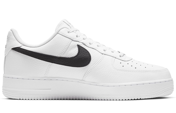 Кроссовки Nike Air Force 1 (белые) — Белый / чёрный — фото 2