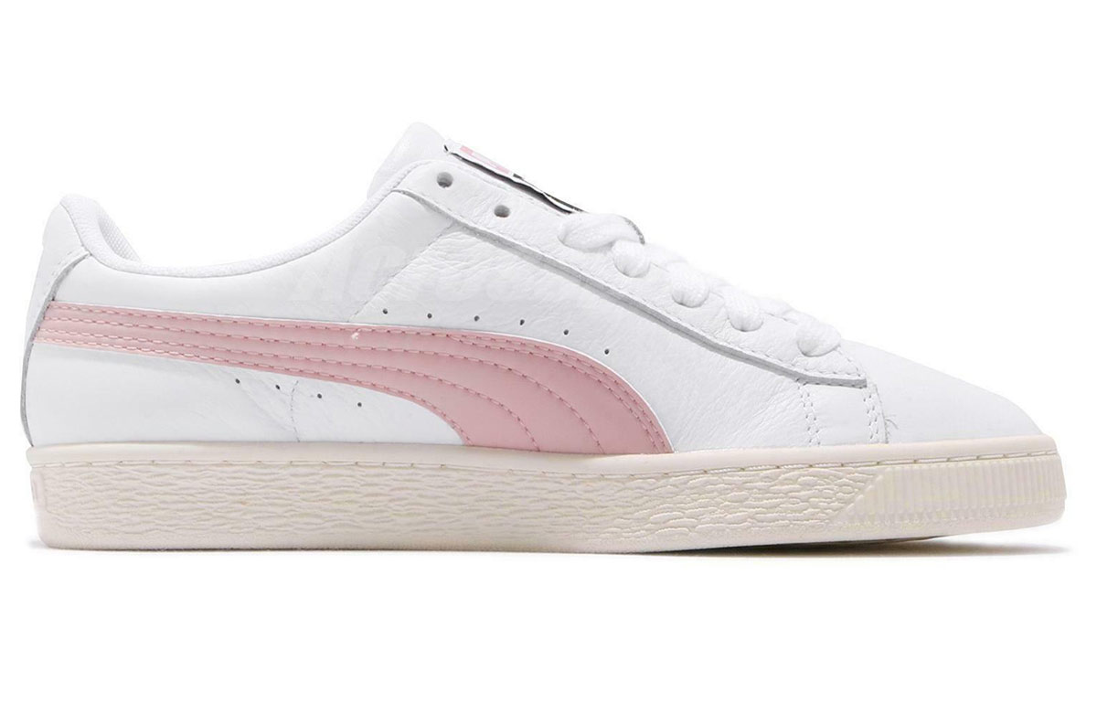 Женские кеды PUMA Basket Classic LFS (белый / розовый) — фото 2