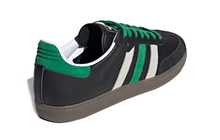 Кеды adidas originals Samba (черно-зелено-серые) — фото 5