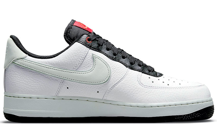 Мужские кроссовки Nike Air Force 1 milky stork (бело-черные) — фото 2