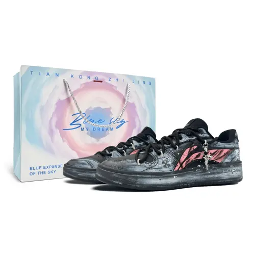 Li Ning Low top Skateboard Shoes Men's Black Pink