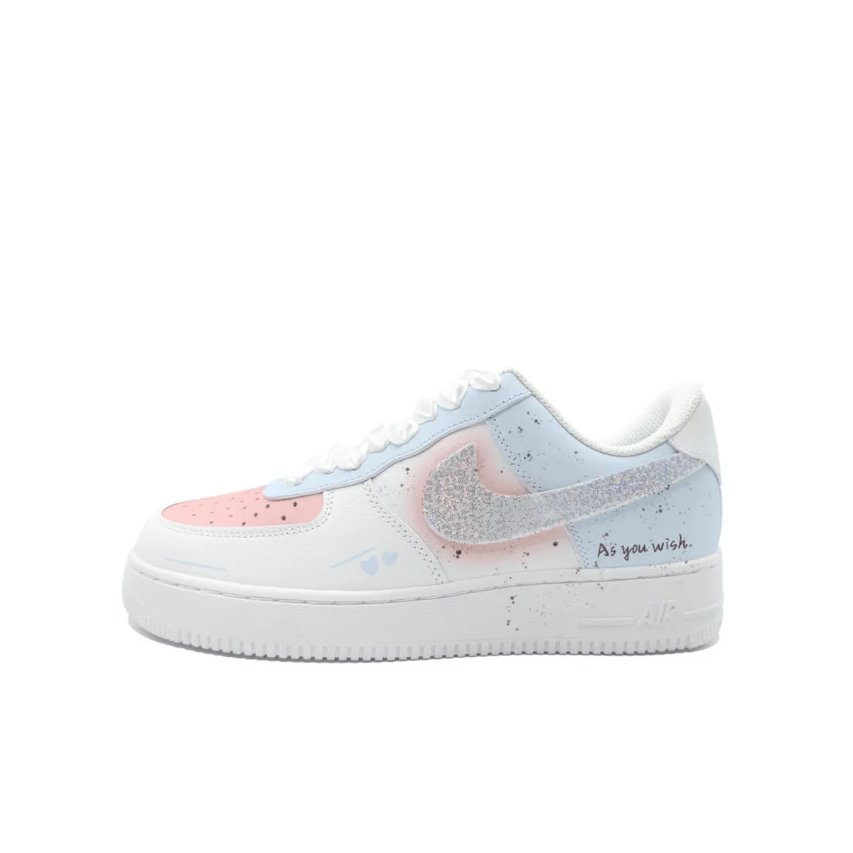 Nike Air Force 1 Slip Resistant Abrasion Resistant Low top Skateboard Shoes Unisex Sky Blue