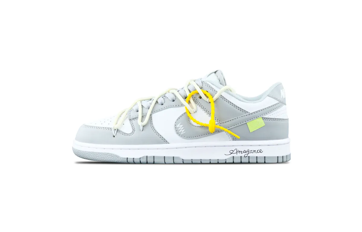 Nike Dunk Gray White Era Slip Resistant Cushioning Abrasion Resistant Lightweight Low top Skateboard Shoes Men's