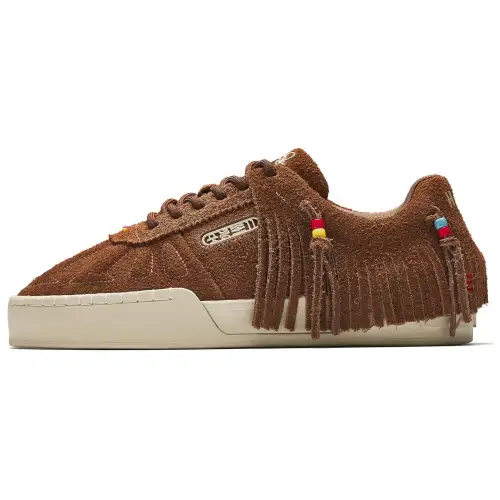 Anta Slip Resistant Abrasion Resistant Low top Skateboard Shoes Men's Brown