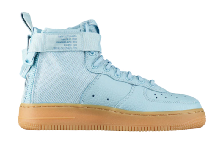 Женские кроссовки Nike Air Force 1 SF (голубой) — фото 2