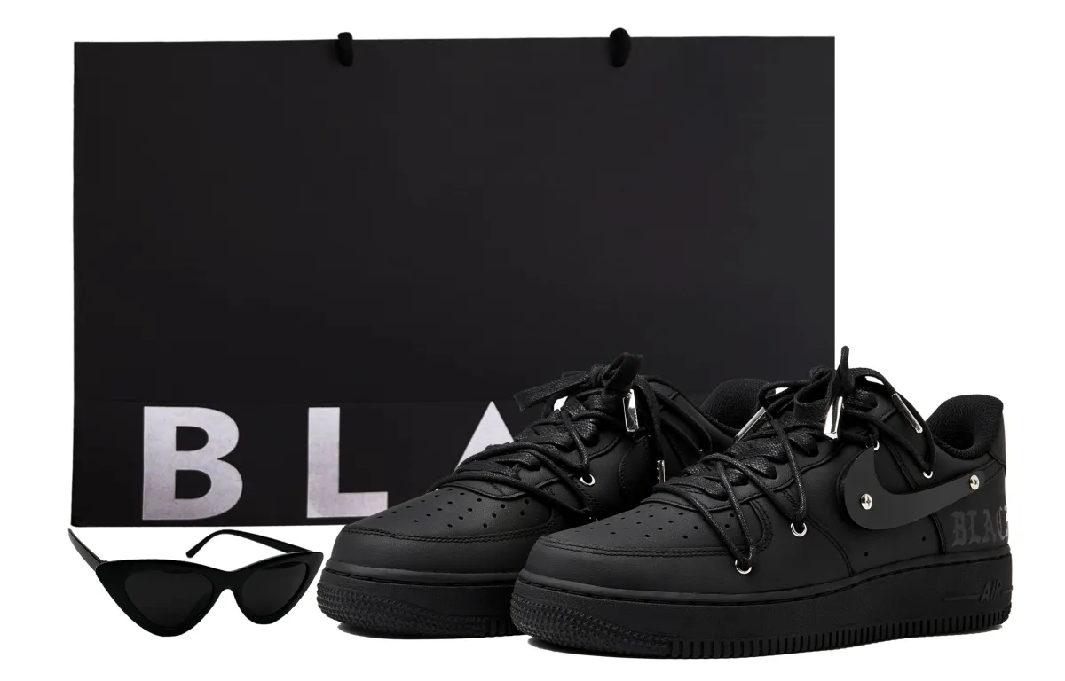Nike Air Force 1 Low top Skateboard Shoes Unisex Pure Black