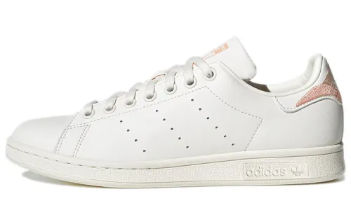 Adidas Originals Stan Smith Skateboard Shoes Women's Low Top White/Light Orange/Brick Red/Gold