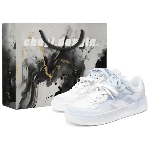 Anta Slip Resistant Abrasion Resistant Slip Resistant Abrasion Resistant Low top Skateboard Shoes Men's Light Blue
