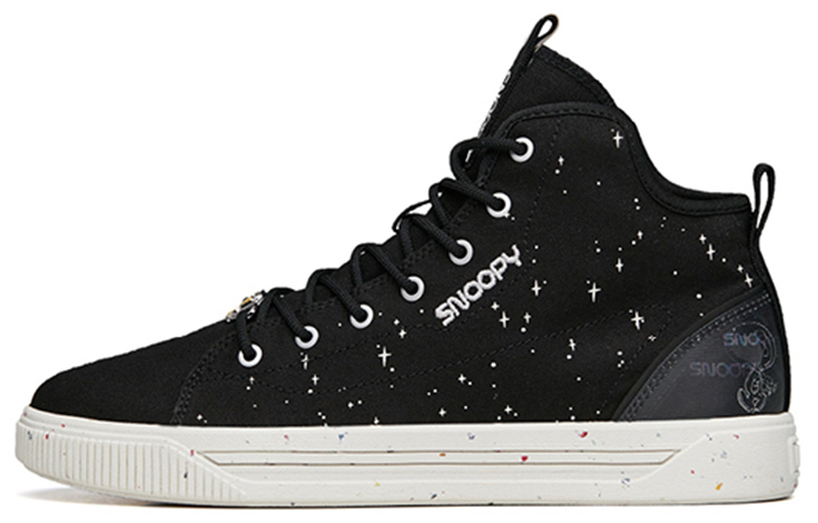 SNOOPY x Anta Trendy High top Skateboard Shoes Men's Black