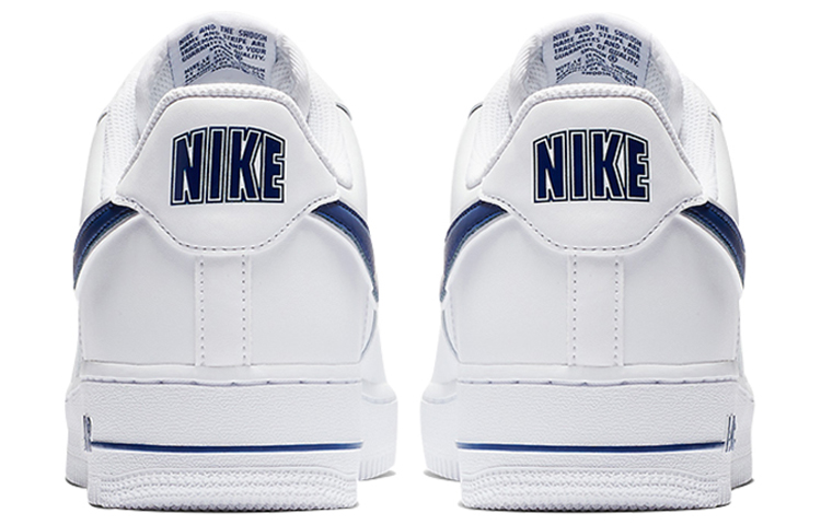 Мужские кроссовки Nike Air Force 1 White Deep Royal (бело-синие) — Белыйсиний — фото 4