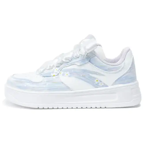 Anta Slip Resistant Abrasion Resistant Balance Low top Skateboard Shoes Women's Blue