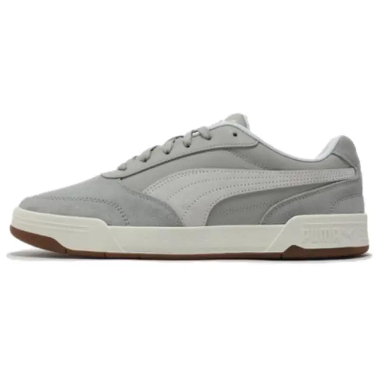 PUMA C Skate Breathable Abrasion Resistant Cushioning Low top Skateboard Shoes Men's Gray White