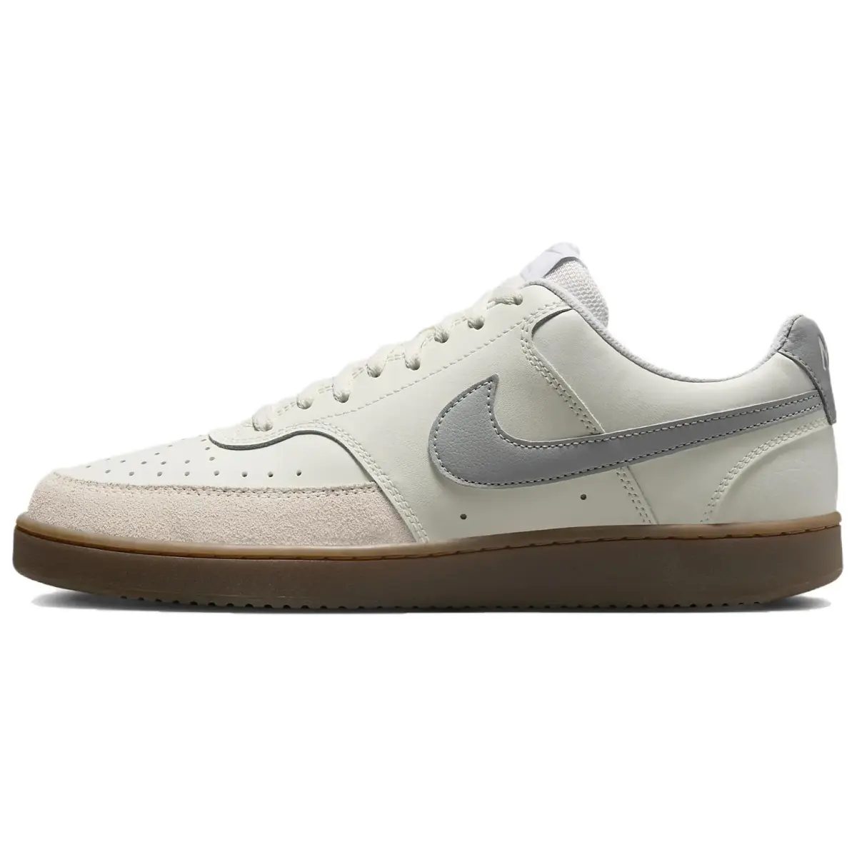 Nike Court Vision Breathable Low top Skateboard Shoes Men's White Gray
