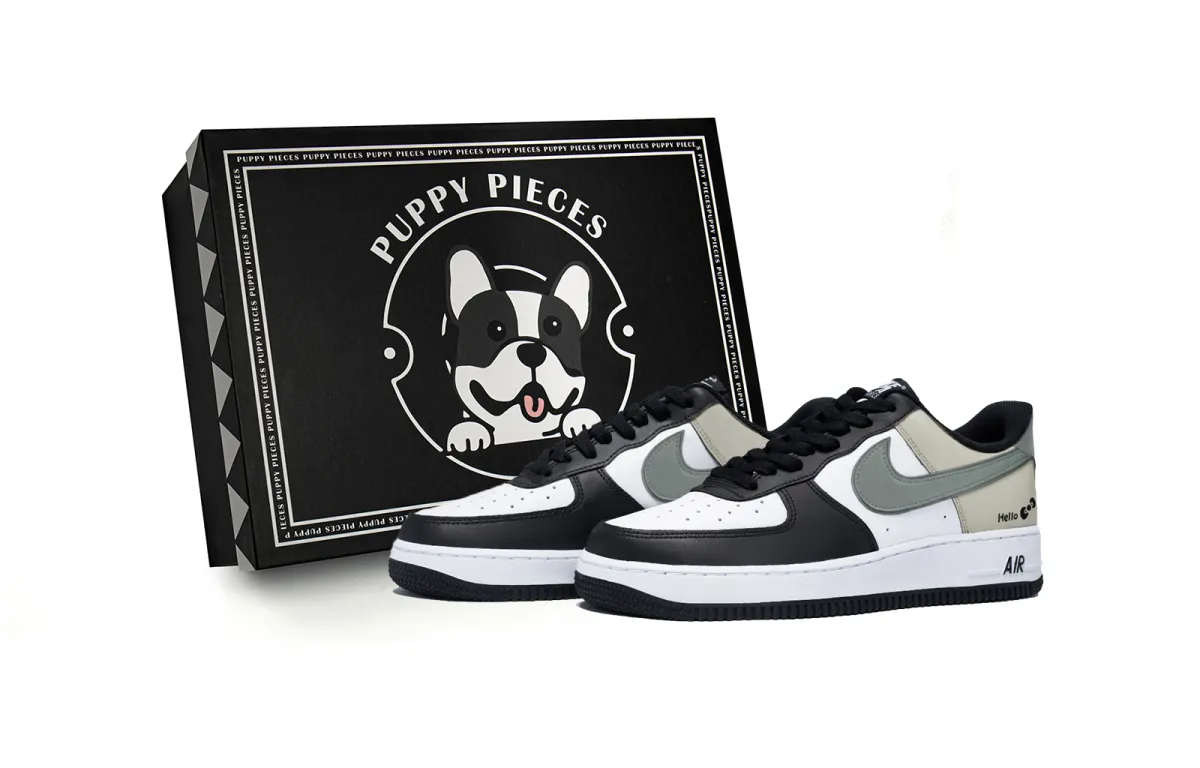 Nike Air Force 1 Puppy Fragment, Special Shoe Box Low top Skateboard Shoes Men's White