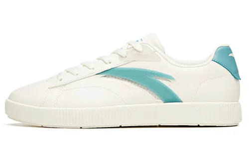 Anta Life Collection Synthetic Leather Slip Resistant Abrasion Resistant Low top Skateboard Shoes Men's White Blue