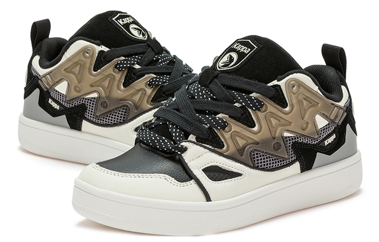 COPPOLELLA x Kappa Abrasion Resistant Low top Skateboard Shoes Unisex White Black Brown