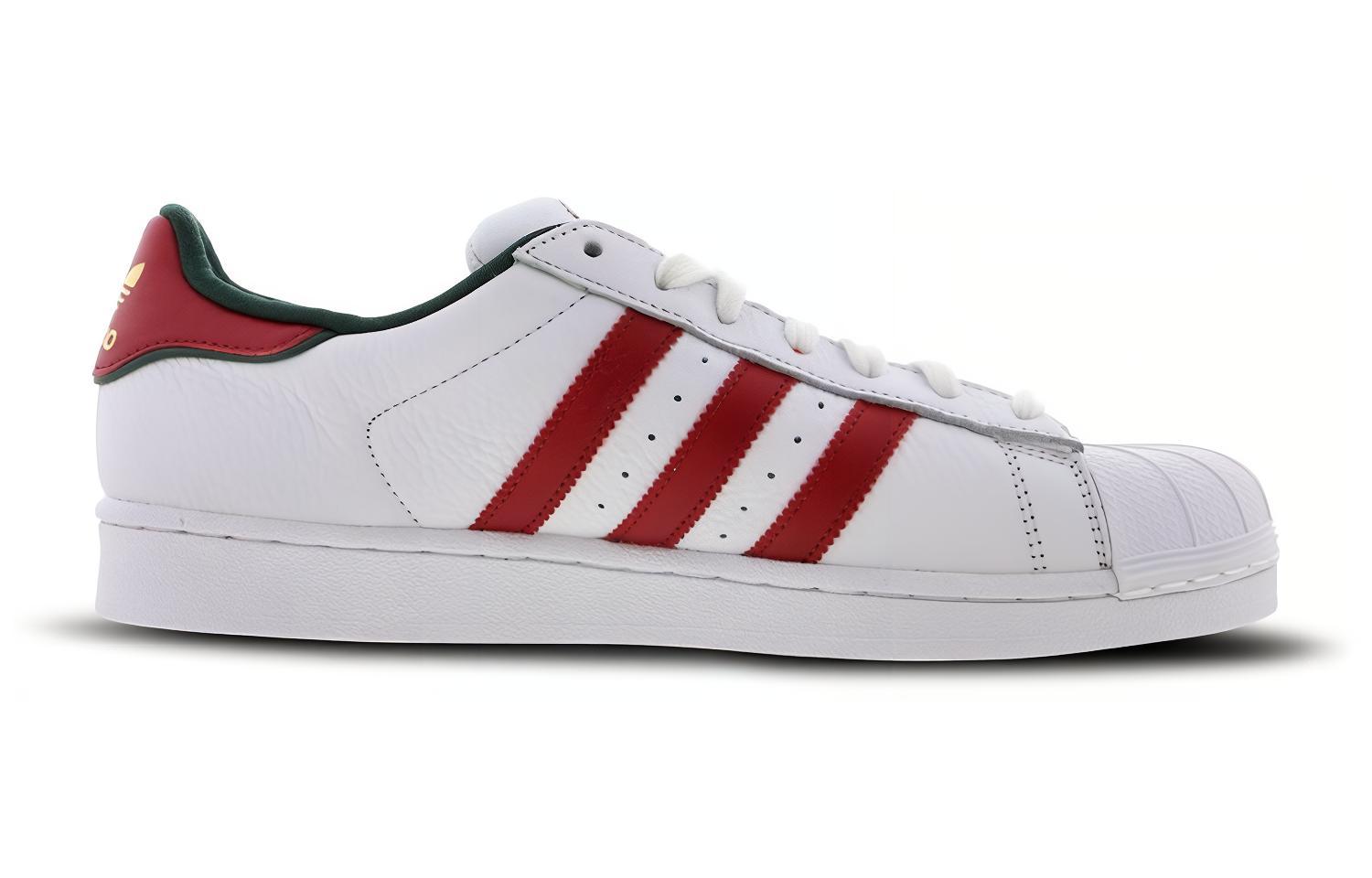 Кеды adidas Originals Superstar (бело-зелено-красные) — фото 2