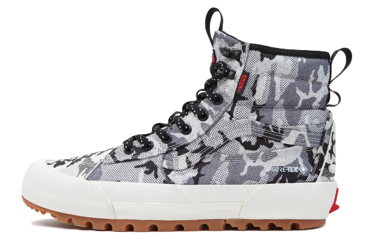 Vans SK8 Gore-tex Mte-3 fabric leather, trendy and casual, high-top sneakers, same style for men and women, gray and black